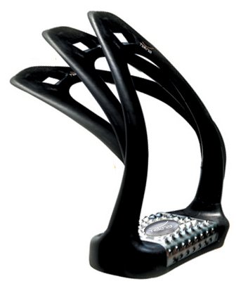 Tekna Steigbügel Flex Tek, schwarz, Kunststoff, 12 cm, mit Gelenk und Metallauflage, inkl. Werkzeug