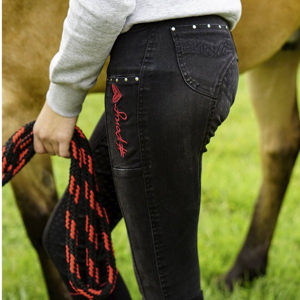 Jugend-Jeansreithose "ponylove" mit Top-Grip Vollbesatz