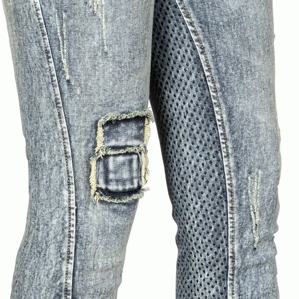 Jugend Jeans-Reit-Tights "Fanny", coole Tights in Reithosen-Optik mit Top-Grip Vollbesatz, elastisch